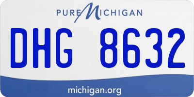 MI license plate DHG8632