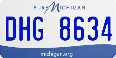MI license plate DHG8634