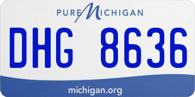 MI license plate DHG8636