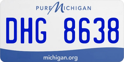 MI license plate DHG8638