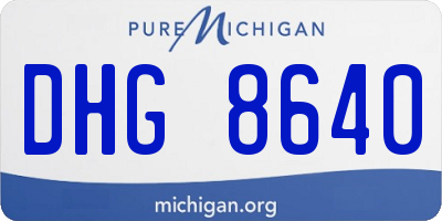 MI license plate DHG8640
