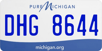 MI license plate DHG8644