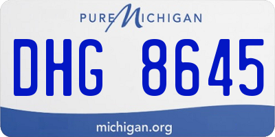 MI license plate DHG8645