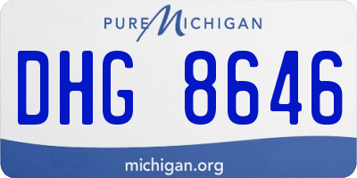 MI license plate DHG8646