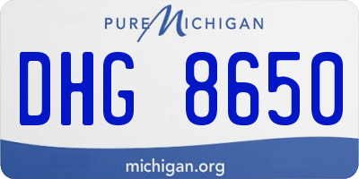 MI license plate DHG8650