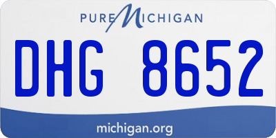 MI license plate DHG8652