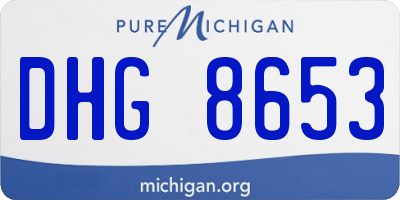 MI license plate DHG8653