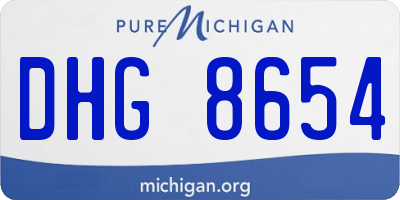 MI license plate DHG8654