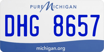 MI license plate DHG8657
