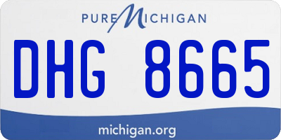 MI license plate DHG8665