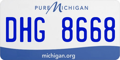 MI license plate DHG8668