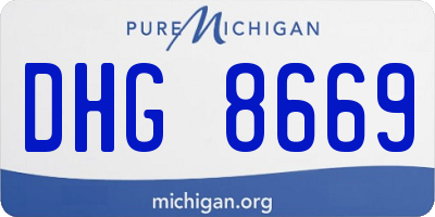 MI license plate DHG8669