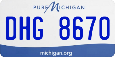 MI license plate DHG8670