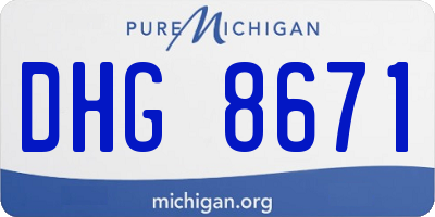 MI license plate DHG8671