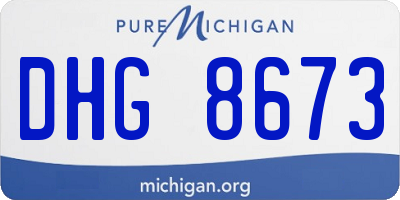 MI license plate DHG8673