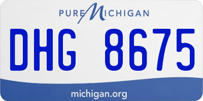 MI license plate DHG8675