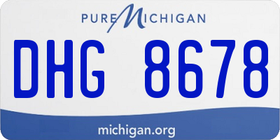 MI license plate DHG8678