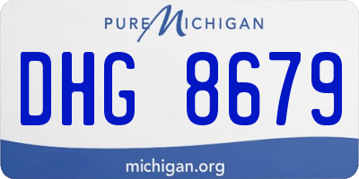 MI license plate DHG8679