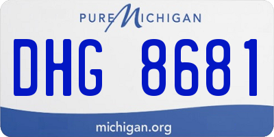 MI license plate DHG8681