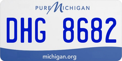 MI license plate DHG8682