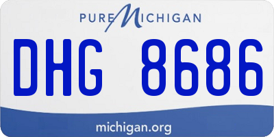 MI license plate DHG8686