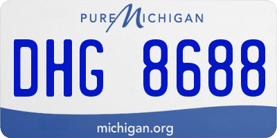 MI license plate DHG8688