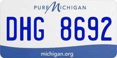 MI license plate DHG8692