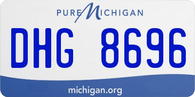 MI license plate DHG8696