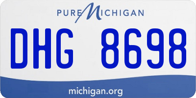 MI license plate DHG8698