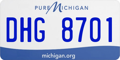 MI license plate DHG8701