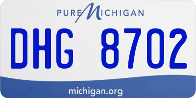 MI license plate DHG8702