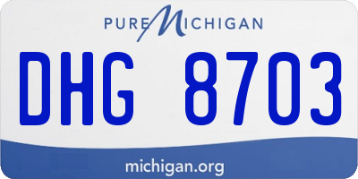 MI license plate DHG8703