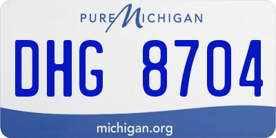 MI license plate DHG8704