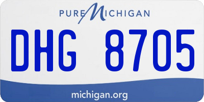 MI license plate DHG8705