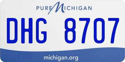 MI license plate DHG8707