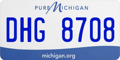 MI license plate DHG8708