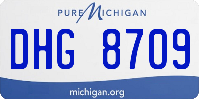 MI license plate DHG8709