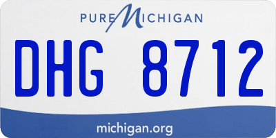 MI license plate DHG8712