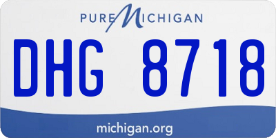 MI license plate DHG8718