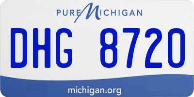 MI license plate DHG8720