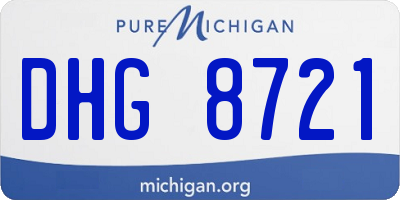 MI license plate DHG8721