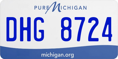 MI license plate DHG8724