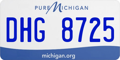 MI license plate DHG8725