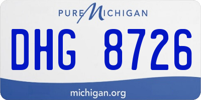 MI license plate DHG8726