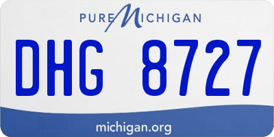 MI license plate DHG8727