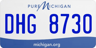 MI license plate DHG8730