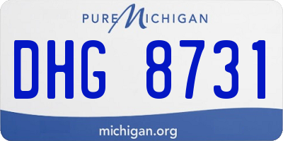 MI license plate DHG8731