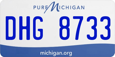 MI license plate DHG8733