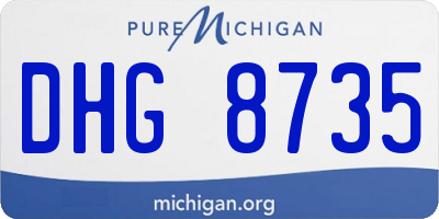 MI license plate DHG8735