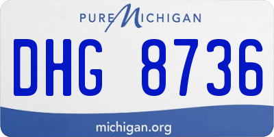 MI license plate DHG8736